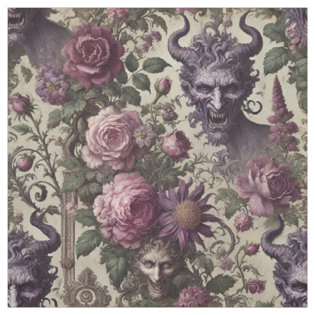 Frågan om Blight - Gothic Påstående Tile Tyg (Provkarta)