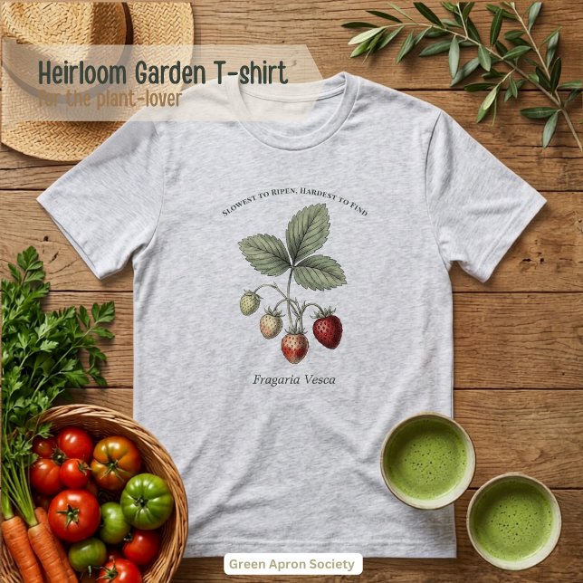 Fragaria Vesca Jordgubbe Botanisk Trädgård  T Shirt (Skapare uppladdad)