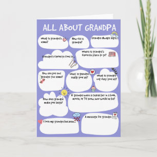 Frågeformulär för GRANDPA Fars dag Inbjudan