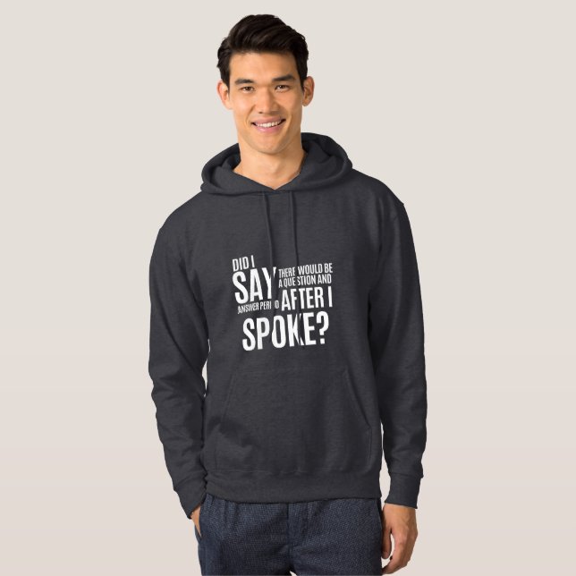 Frågestund efter att jag talat hoodie (Hel framsida)