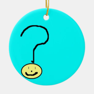 frågetecken emoji, digital konst för barn:) julgransprydnad keramik