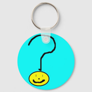 frågetecken emoji, digital konst för barn:) nyckelring