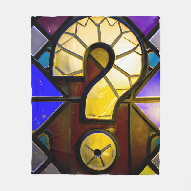 Frågetecken Fleecefilt (Framsidan)