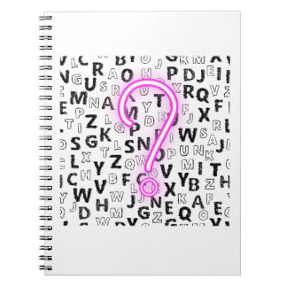 frågetecken för anteckningsbok