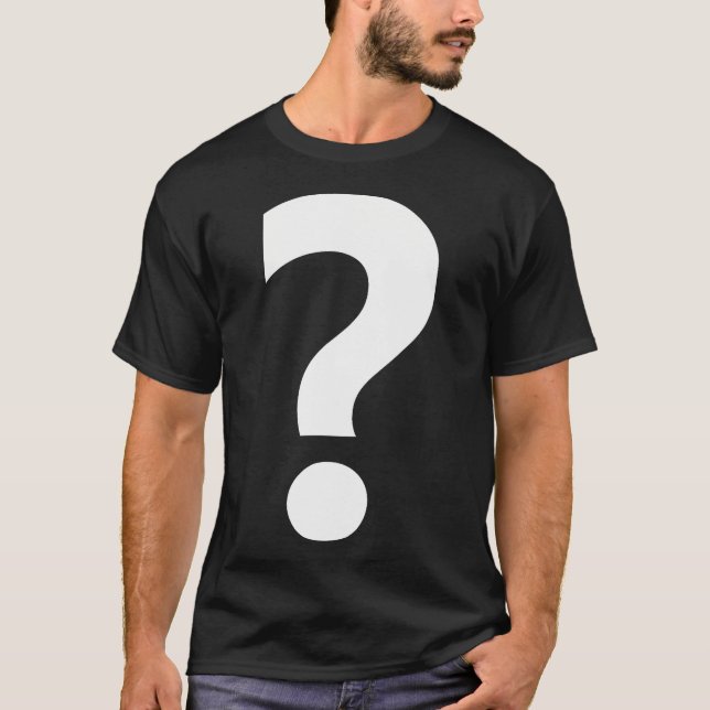 Frågetecken för interpunktion t shirt (Framsida)