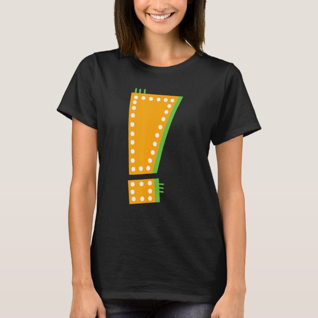 Frågetecken för visuell interpunktion t shirt (Framsida)