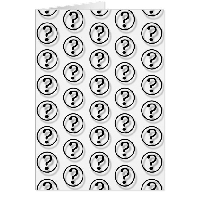 Frågetecken Hälsningskort (Framsidan)