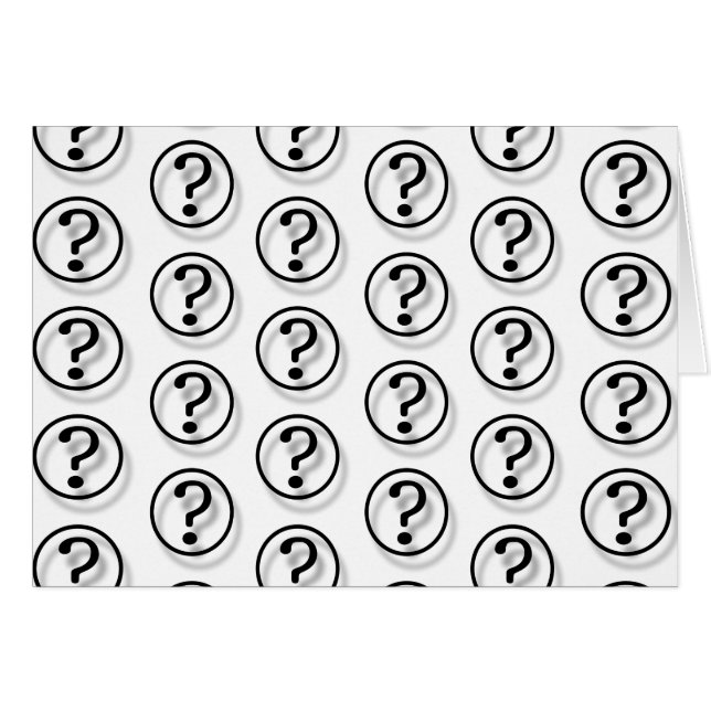Frågetecken Hälsningskort (Framsidan Horizontal)