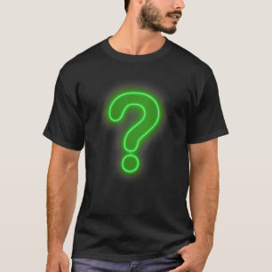 Frågetecken Neon-tecken T Shirt