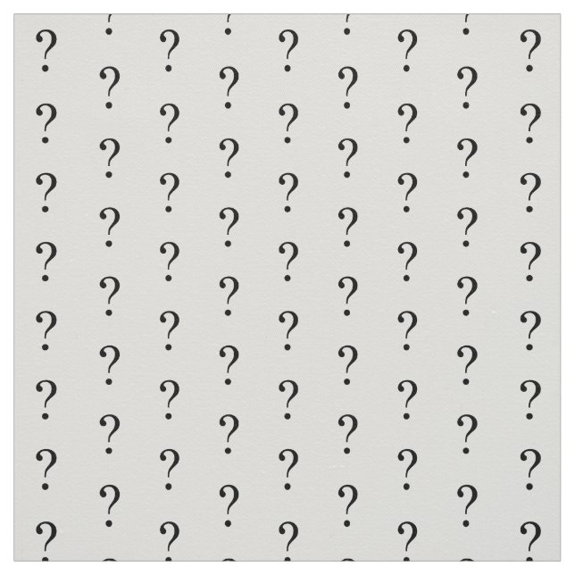 Frågetecken typografiskt koncessionsmönster tyg (Provkarta)