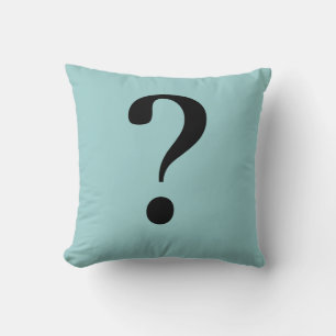 Frågetyp Pillow i Dusty Blue Kudde