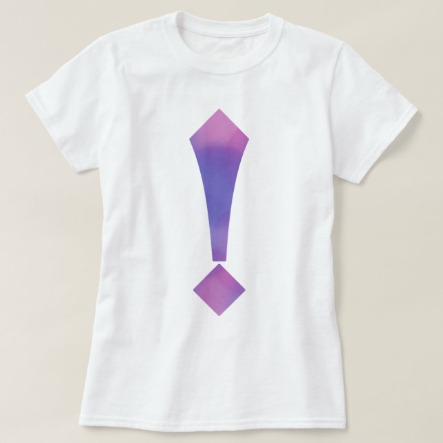 Fragezeichen und Ausrufezeichen T Shirt (Design framsida)