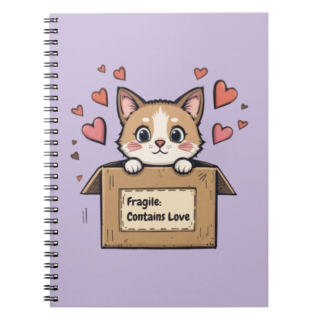 Fragile: Contains Love Anteckningsbok (Framsidan)