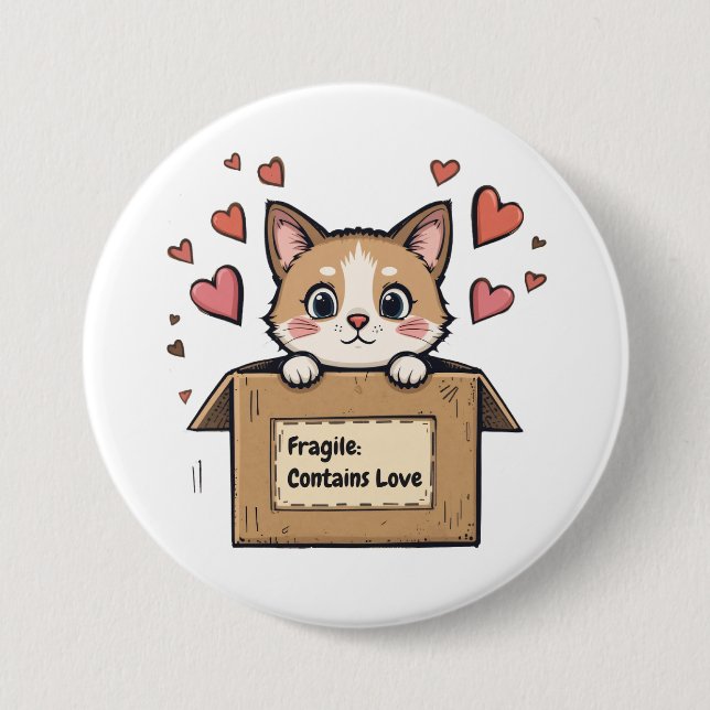 Fragile: Contains Love Knapp (Framsida)