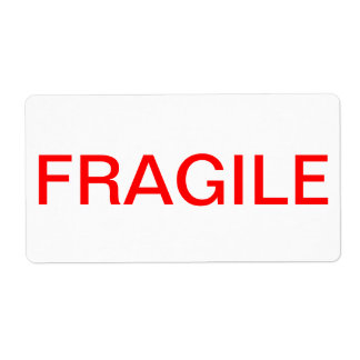 FRAGILE ETIKETT FRAKTSEDEL