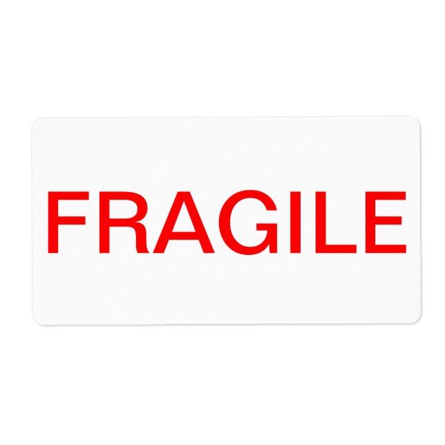 FRAGILE ETIKETT FRAKTSEDEL (Framsidan)