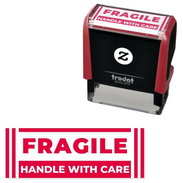 Fragile (Handle with Care Order) Business Office Självfärgande Stämpel (In Situ)
