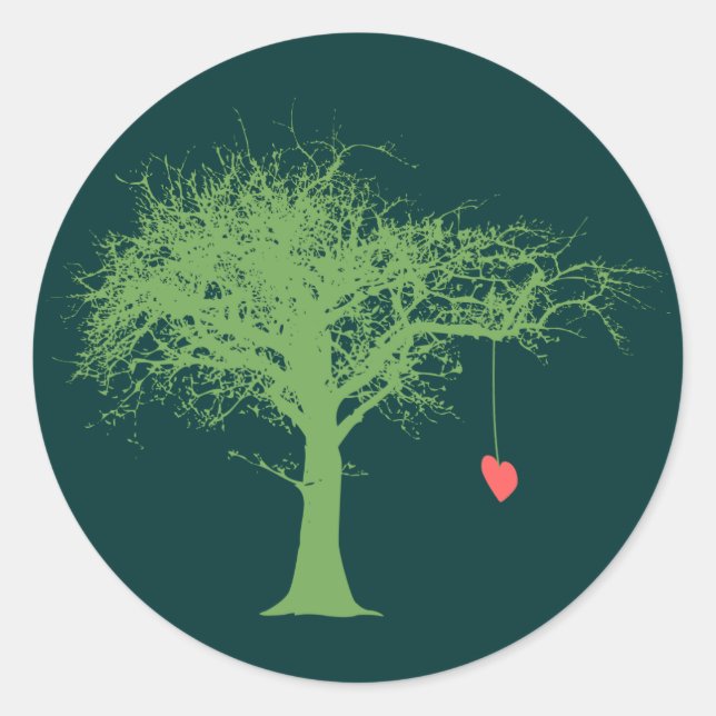Fragile Heart Sticker Runt Klistermärke (Framsida)