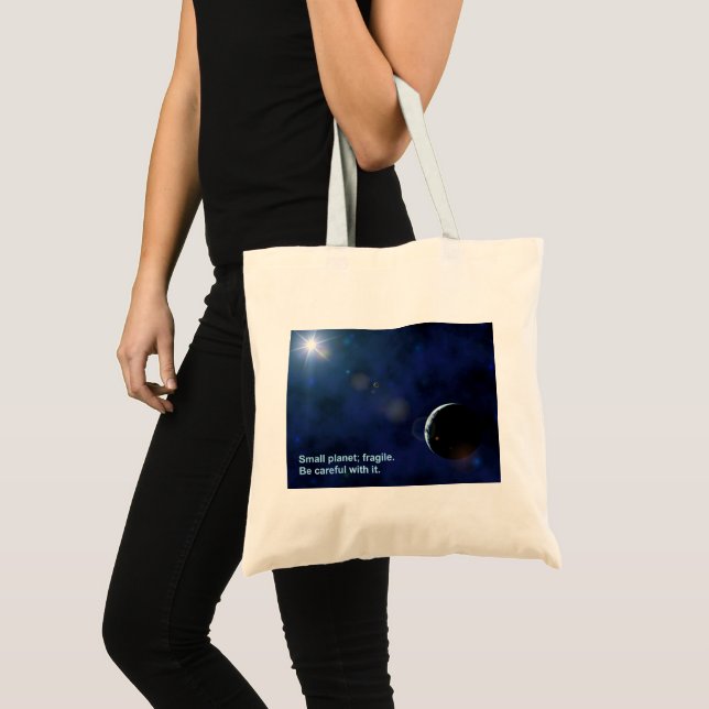 Fragile Planet Tote Bag Tygkasse (Framsida (produkt))