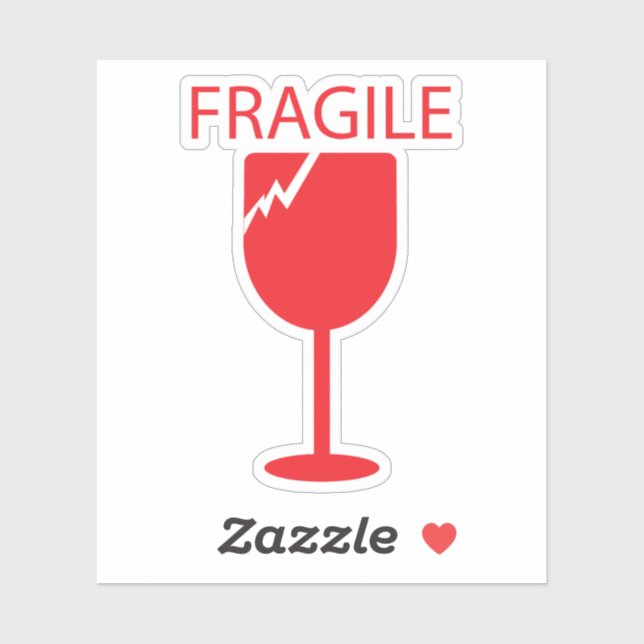 Fragile Shipping Sticker Klistermärken (Ark)