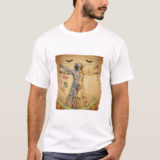 Fragile Skeleton Meme - Vitruvian Man Cracks Paro T Shirt