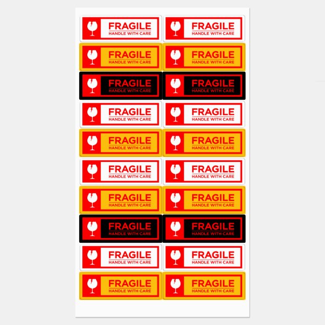 Fragile Stickers Handle with Care (Ark)