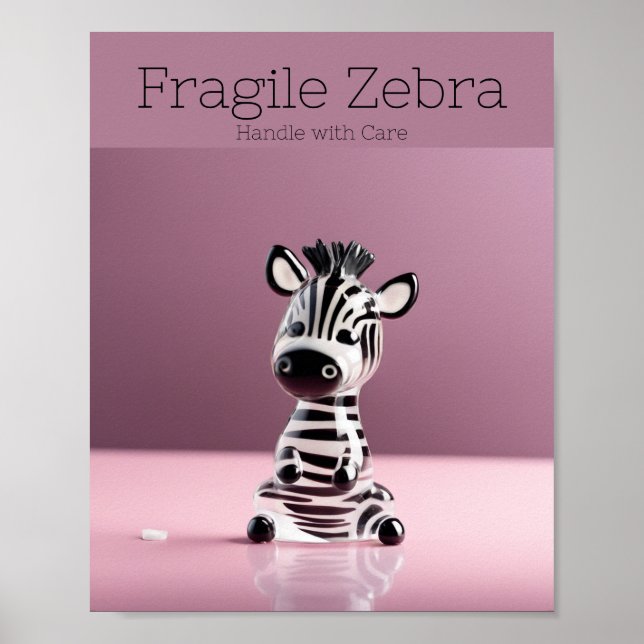 Fragile Zebra: Handle with Care Poster (Framsidan)