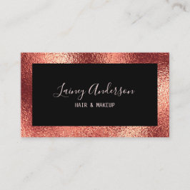 Fräglat Trendig faux metallfolie ro guld Visitkort