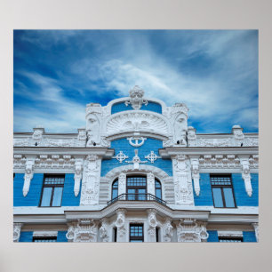 Fragment Art nouveau stil (Jugenstill). Arc Poster