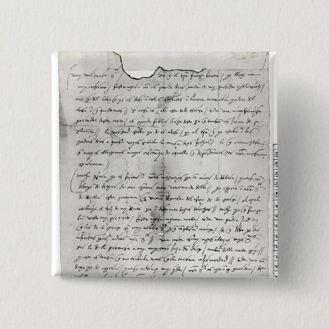 Fragment av brev som är skriftligt vid Christopher Knapp (Framsida)