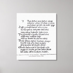 Fragment av Dantes 'Divina Commedia Canvastryck