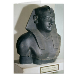 Fragment av en egyptisk stilstaty av Ptolemy mig Hälsningskort
