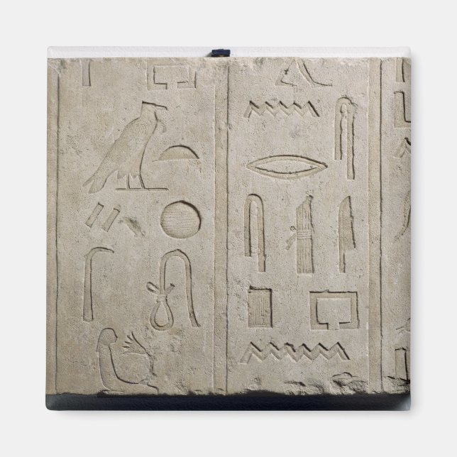 Fragment av en hieroglyfisk inskription magnet (Framsidan)