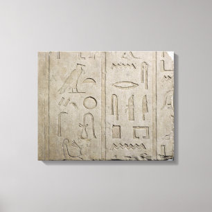 Fragment av en hieroglyphic inskrift canvastryck
