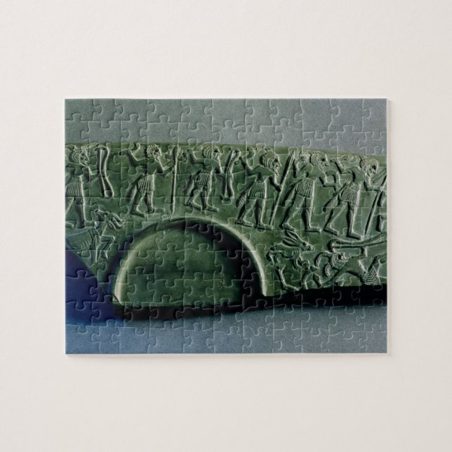 Fragment av en palett med en jaktplats, från A Pussel (Horisontell)