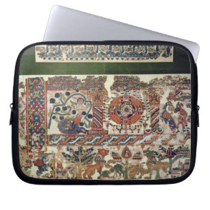 Fragment av textilen som visar Jonah och val Laptop Sleeve