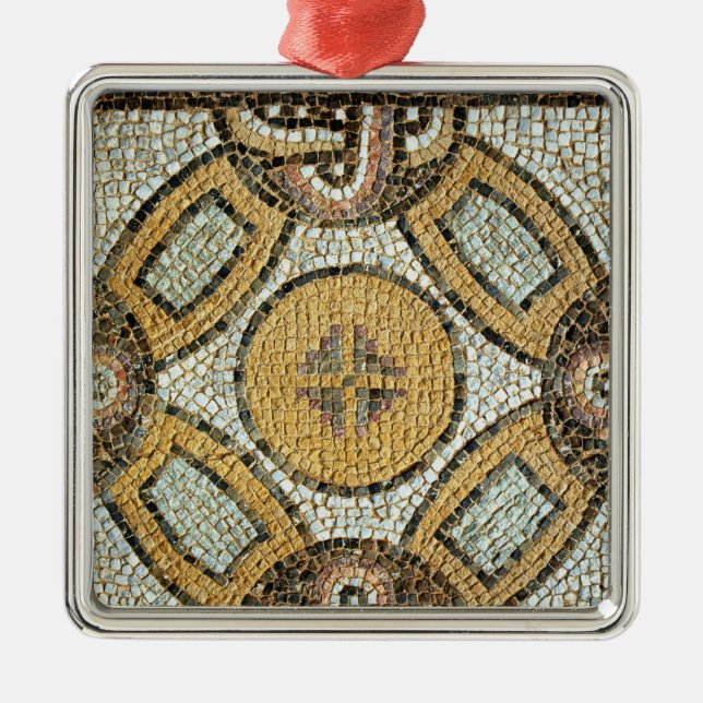 Fragment från golv av de romerska baden julgransprydnad metall (Framsidan)