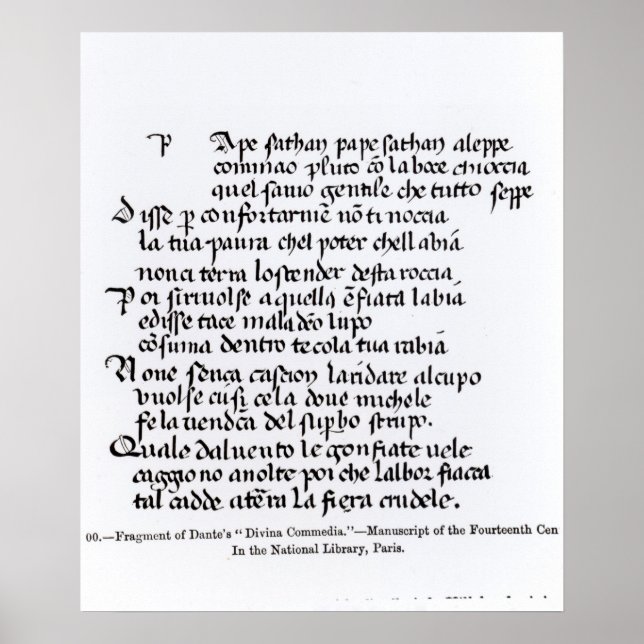 Fragment of Dante's 'Divina Comedia' Poster (Framsidan)