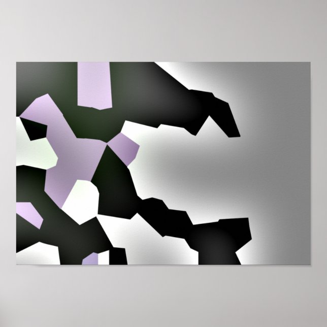 "Fragmented Dream" Digital Abstrakt Art Poster (Framsidan)