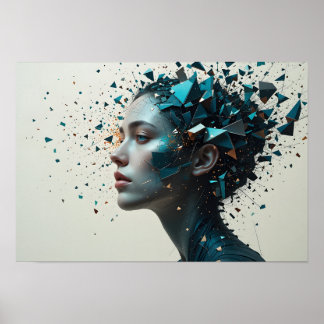 Fragmenterad identitet Poster Abstrakt Wall Art