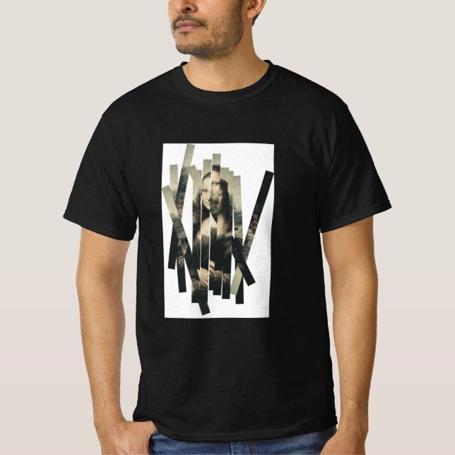 Fragmenterad Porträtt T-shirt – Modern Abstrakt Es (Framsida)