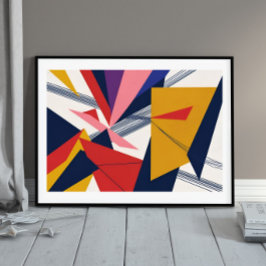 Fragmenterad puls: fet geometrisk rytm poster