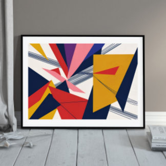 Fragmenterad puls: fet geometrisk rytm poster