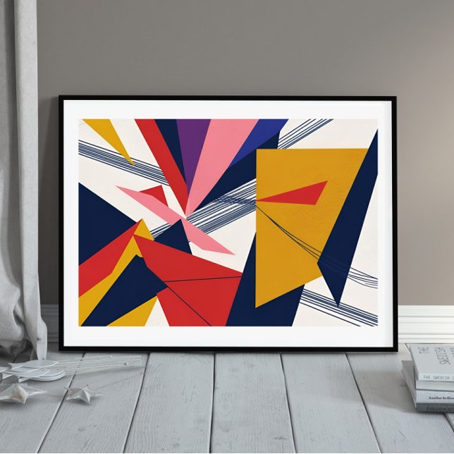 Fragmenterad puls: fet geometrisk rytm poster (Skapare uppladdad)