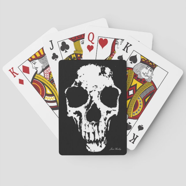 Fragmenterad Skull Casinokort (Baksidan)