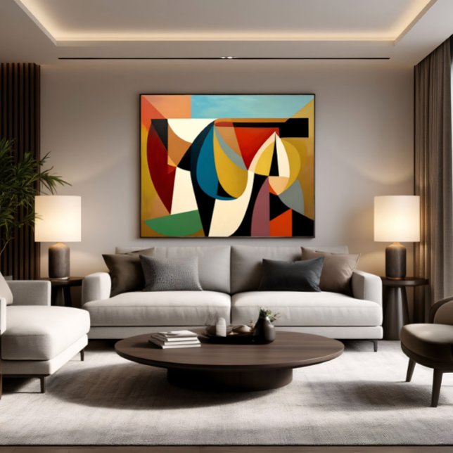 Fragmenterad surreal kubism poster (Skapare uppladdad)