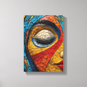 Fragmenterad vision - Mosaic Öga Art Canvastryck