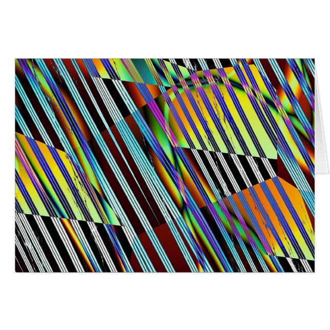 Fragmenterat Linjer Hälsningskort (Framsidan Horizontal)