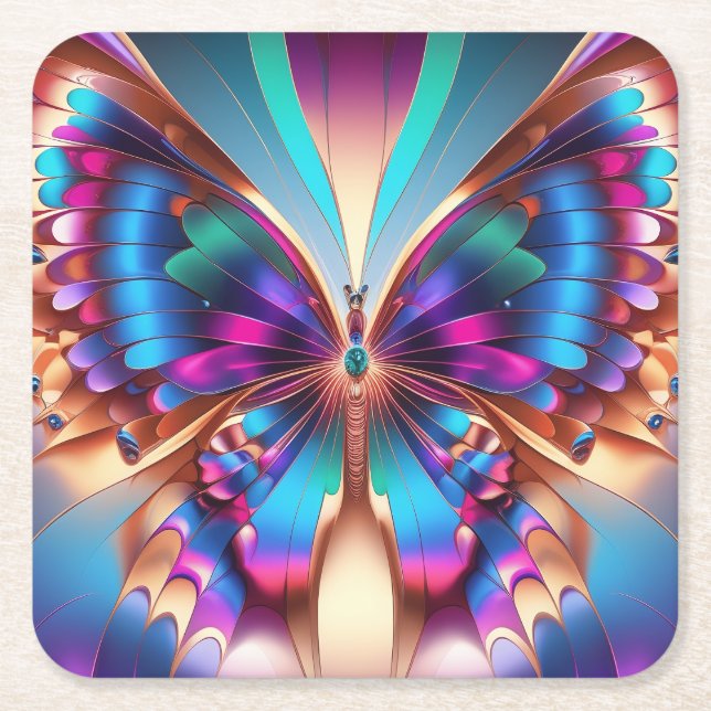 Fragmentos de Mariposa Underlägg Papper Kvadrat (Framsidan)