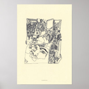 Fragments d'Arts 1 Surreal Teckning Archival Poste Poster